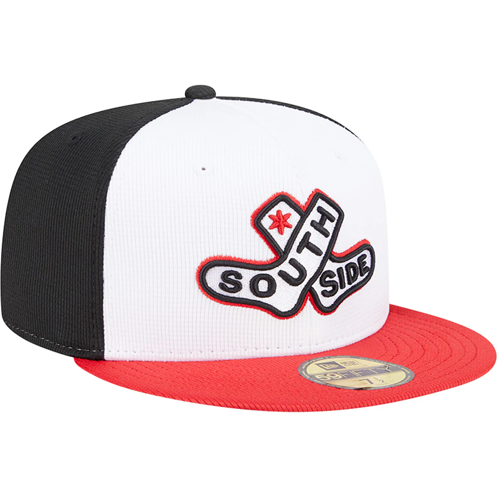 MLB Chicago White Sox New Era 2025 City Connect Batting Practice 59FIFTY Fitted Hat - White - Image 2