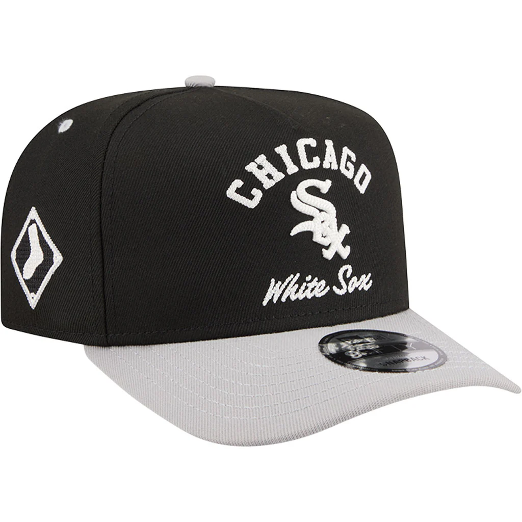 MLB Chicago White Sox New Era Arched 9FIFTY A-Frame Snapback Hat - Black - Image 2