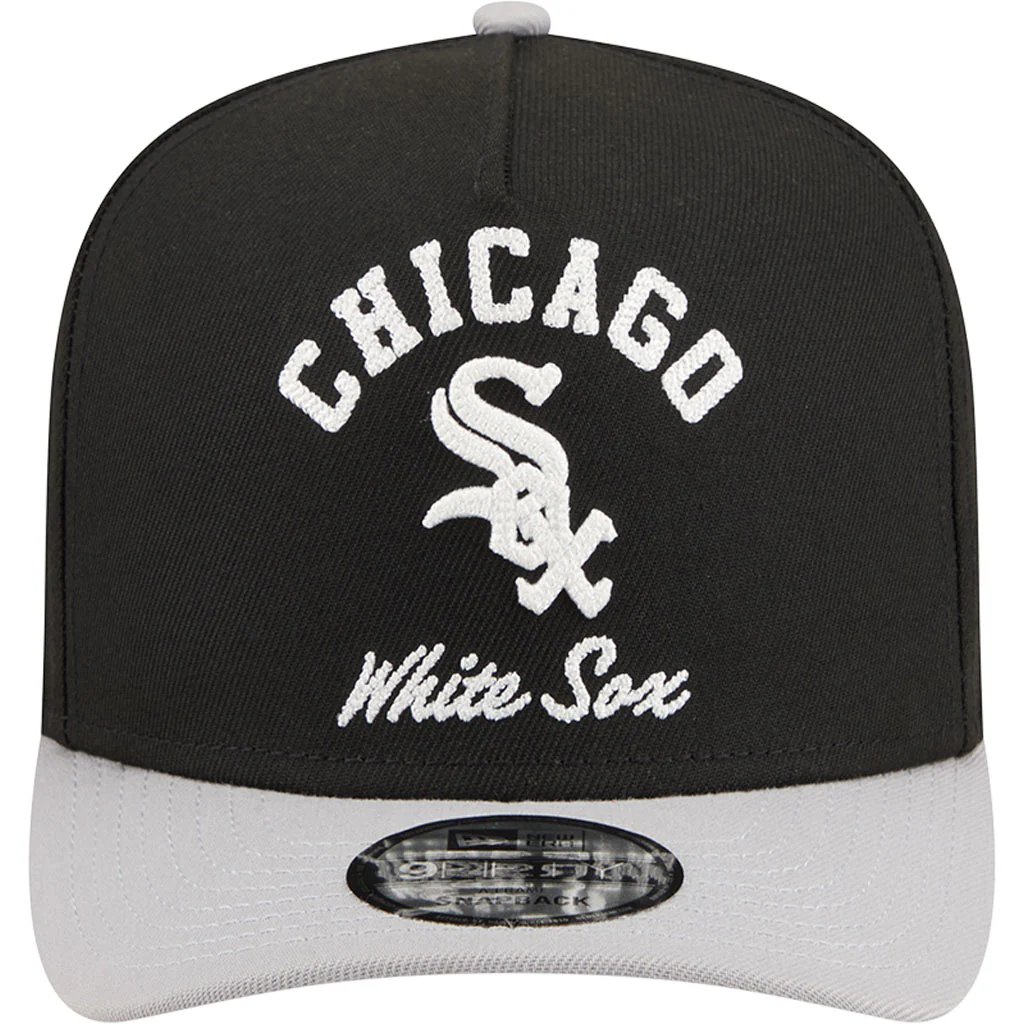 MLB Chicago White Sox New Era Arched 9FIFTY A-Frame Snapback Hat - Black - Image 3