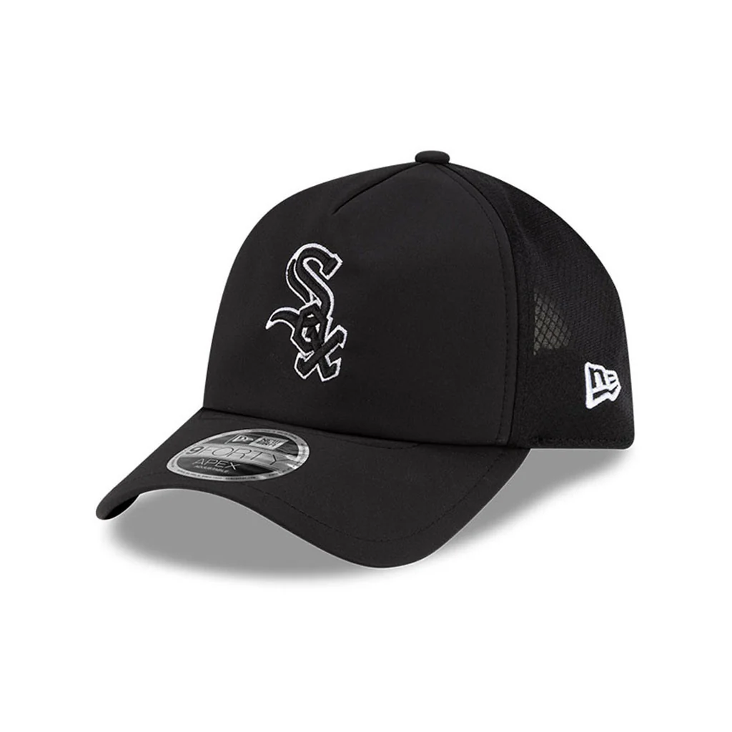 MLB Chicago White Sox New Era Batting Practice Apex 9FORTY Snapback Hat - Black