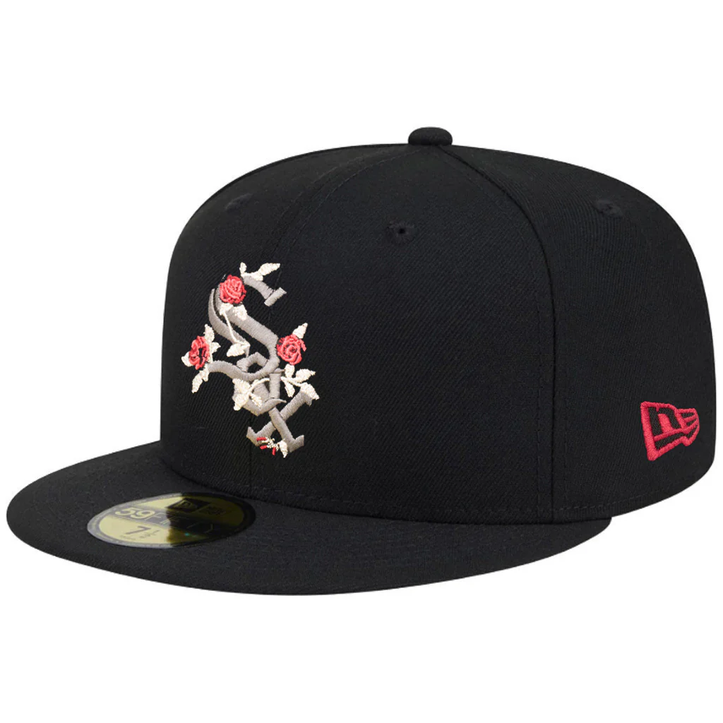 MLB Chicago White Sox New Era Black Roses 59FIFTY Fitted Hat - Black