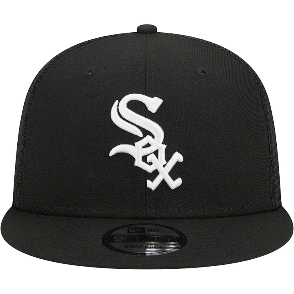 MLB Chicago White Sox New Era Black & White Trucker 9FIFTY Snapback Hat - Black - Image 3