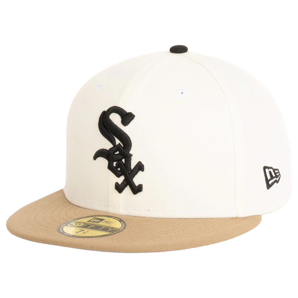 MLB Chicago White Sox New Era Dark Harvester 59FIFTY Fitted Hat - Cream