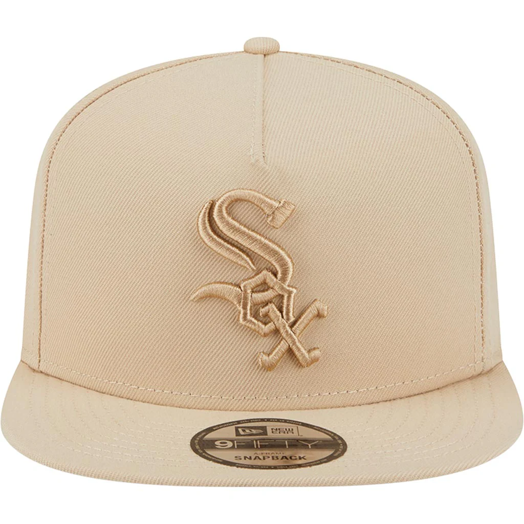 MLB Chicago White Sox New Era Dry Wood 9FIFTY A-Frame Snapback Hat - Tan - Image 3