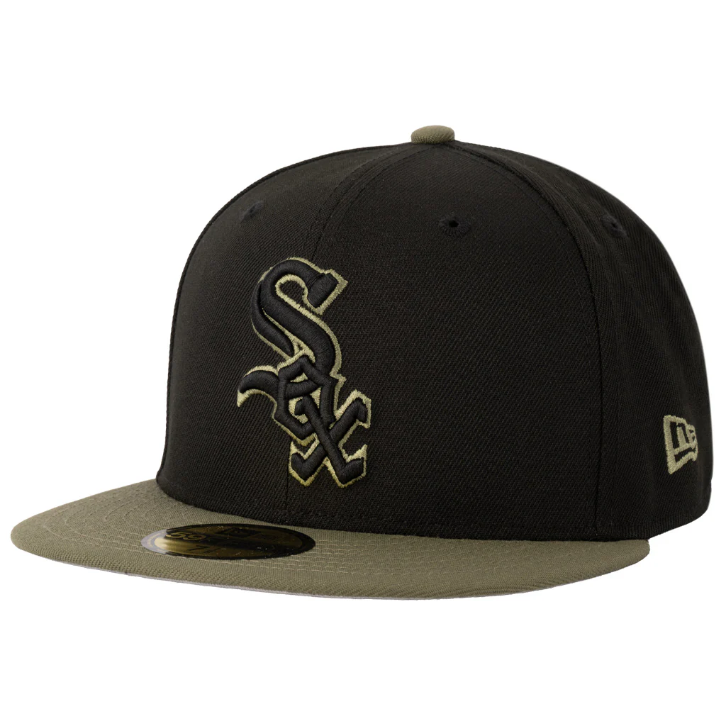 MLB Chicago White Sox New Era Midnight Jungle 59FIFTY Fitted Hat - Black - Image 2
