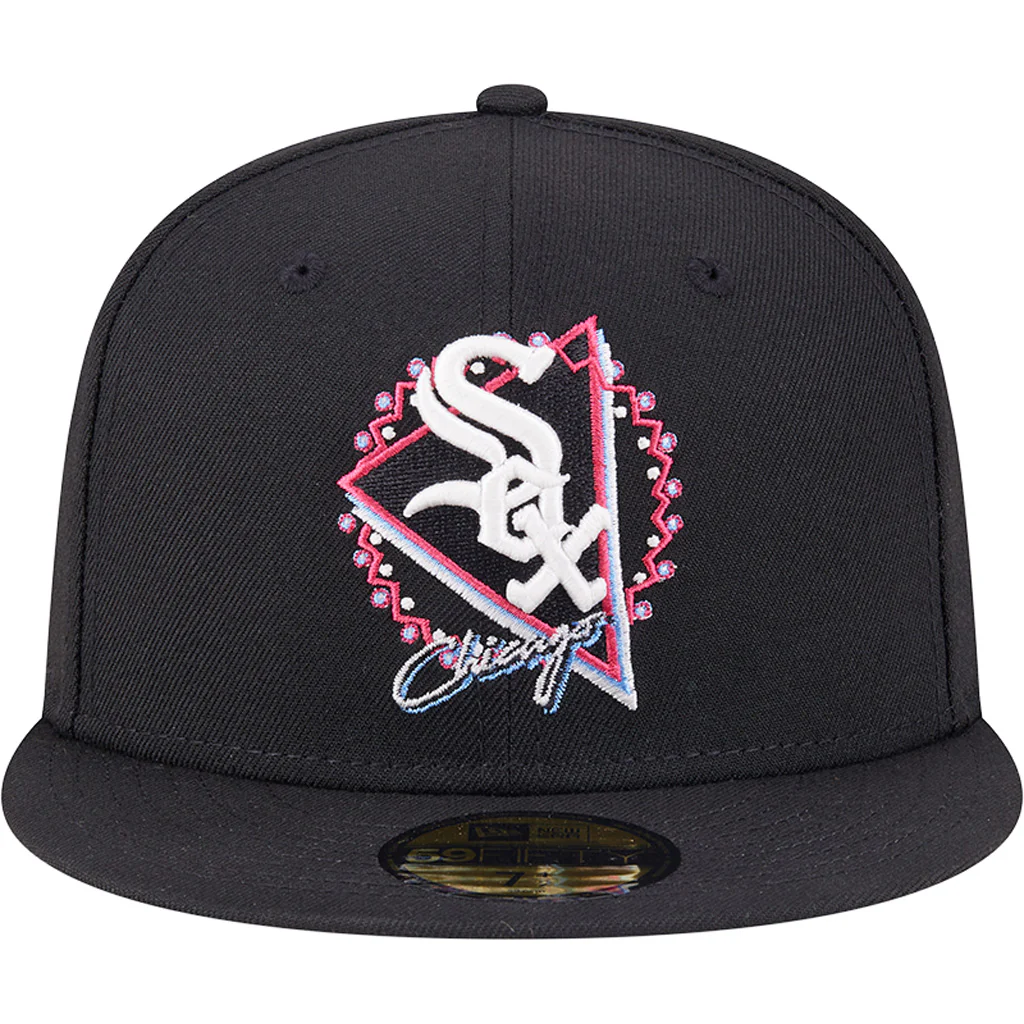 MLB Chicago White Sox New Era Neon 59FIFTY Fitted Hat - Black - Image 3