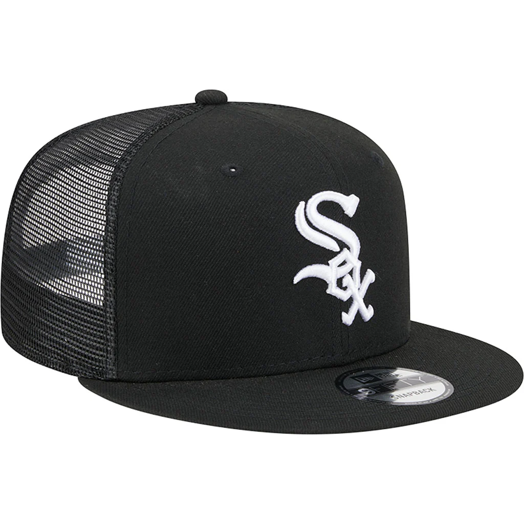 MLB Chicago White Sox New Era OTC Trucker 9FIFTY Snapback Hat - Black - Image 2