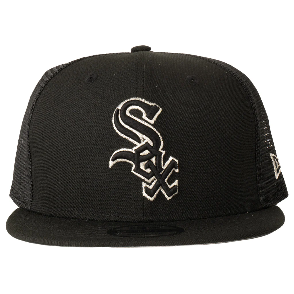 MLB Chicago White Sox New Era Shadowline 9FIFTY Snapback Trucker Hat - Black - Image 2