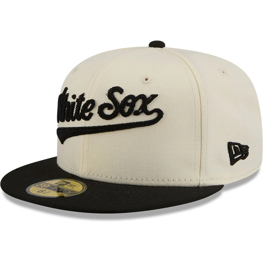 MLB Chicago White Sox New Era Two-Tone Stitch 59FIFTY Fitted Hat - Cream