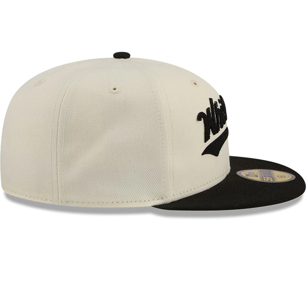 MLB Chicago White Sox New Era Two-Tone Stitch 59FIFTY Fitted Hat - Cream - Image 5