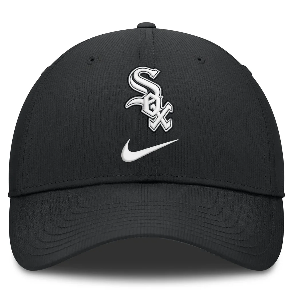 MLB Chicago White Sox Nike Black & White Ripstop Structured Adjustable Hat - Black - Image 2