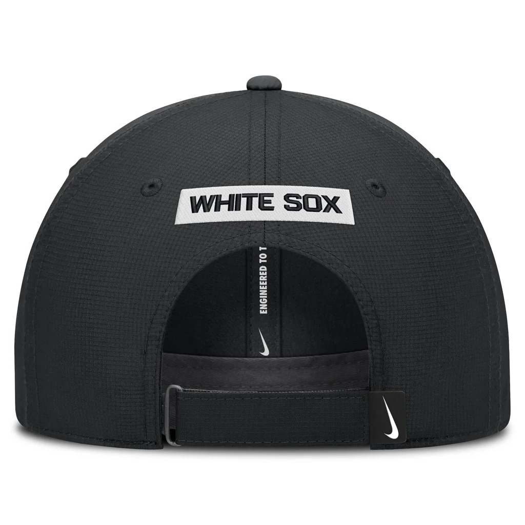 MLB Chicago White Sox Nike Black & White Ripstop Structured Adjustable Hat - Black - Image 4
