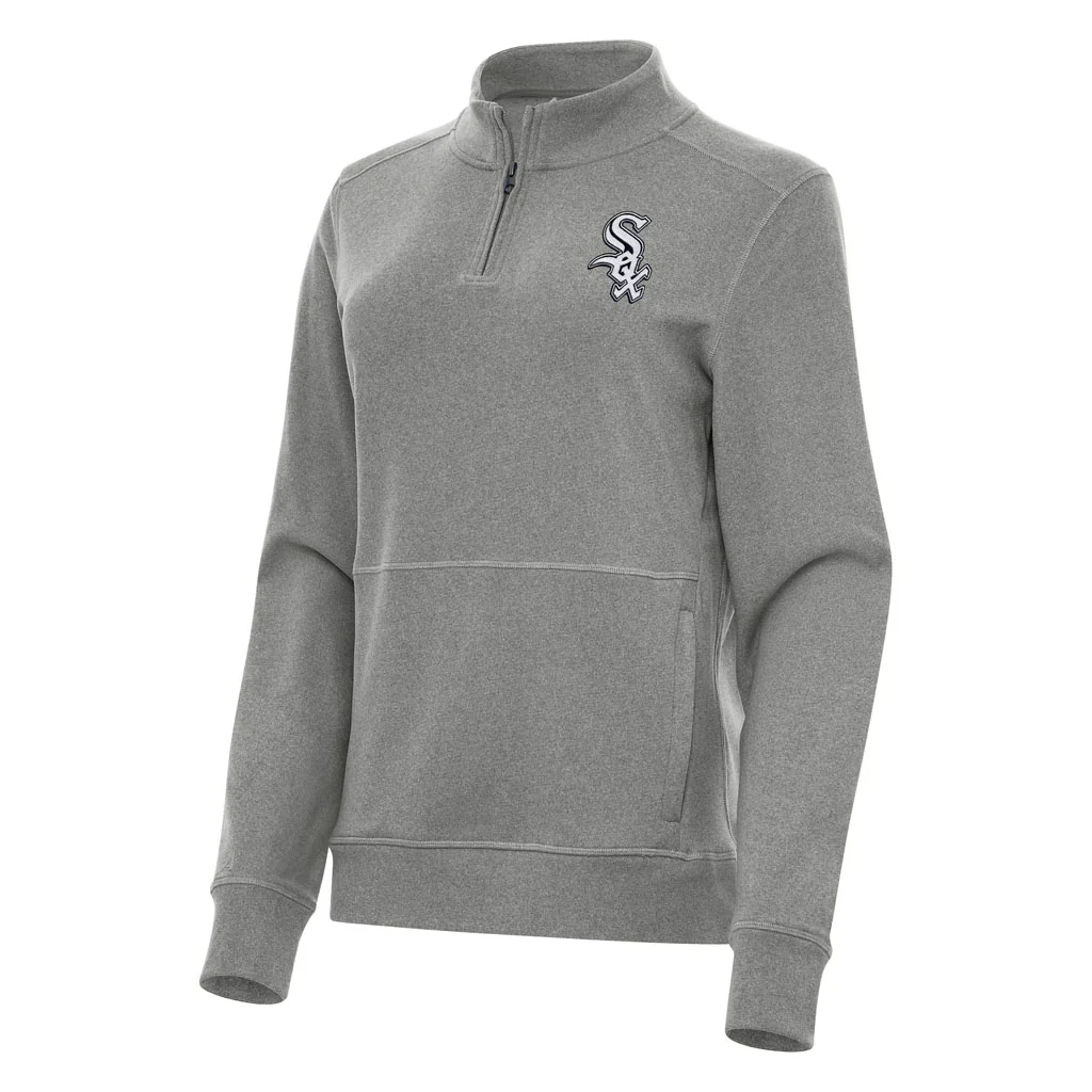 MLB Chicago White Sox Women's Antigua Crush 1/4 Zip Pullover Jacket