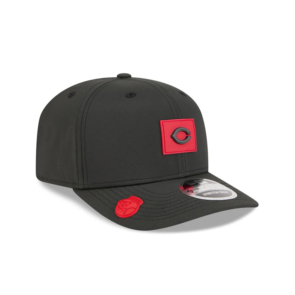MLB Cincinnati Reds New Era 2026 Clubhouse 9SEVENTY Stretch Snap Hat - Black - Image 2