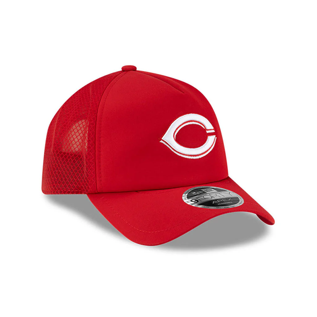 MLB Cincinnati Reds New Era Batting Practice Apex 9FORTY Snapback Hat - Red - Image 2