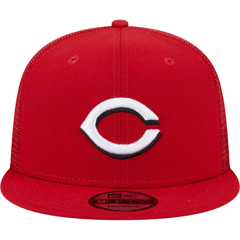 MLB Cincinnati Reds New Era OTC Trucker 9FIFTY Snapback Hat - Red - Image 3