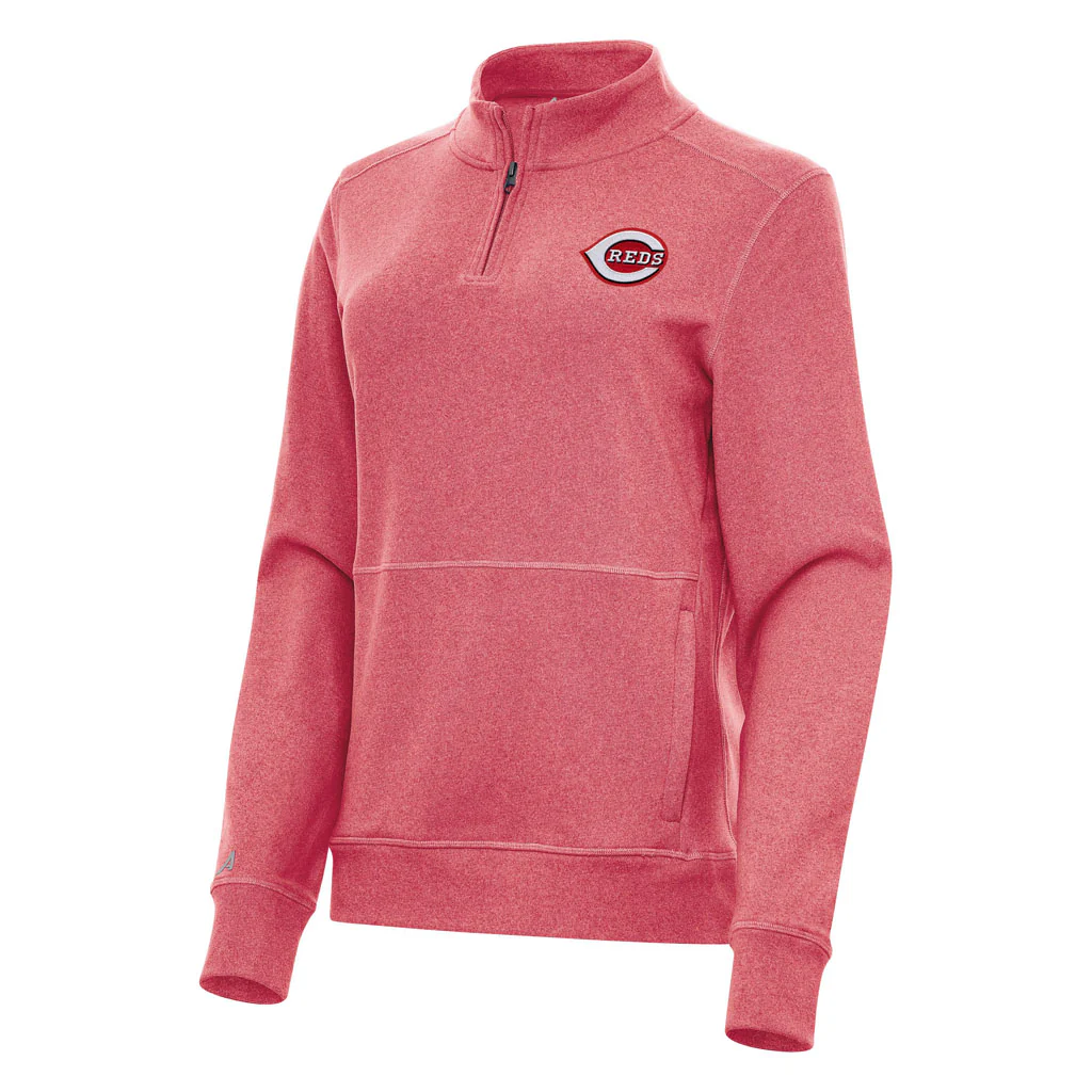 MLB Cincinnati Reds Women's Antigua Crush 1/4 Zip Pullover Jacket