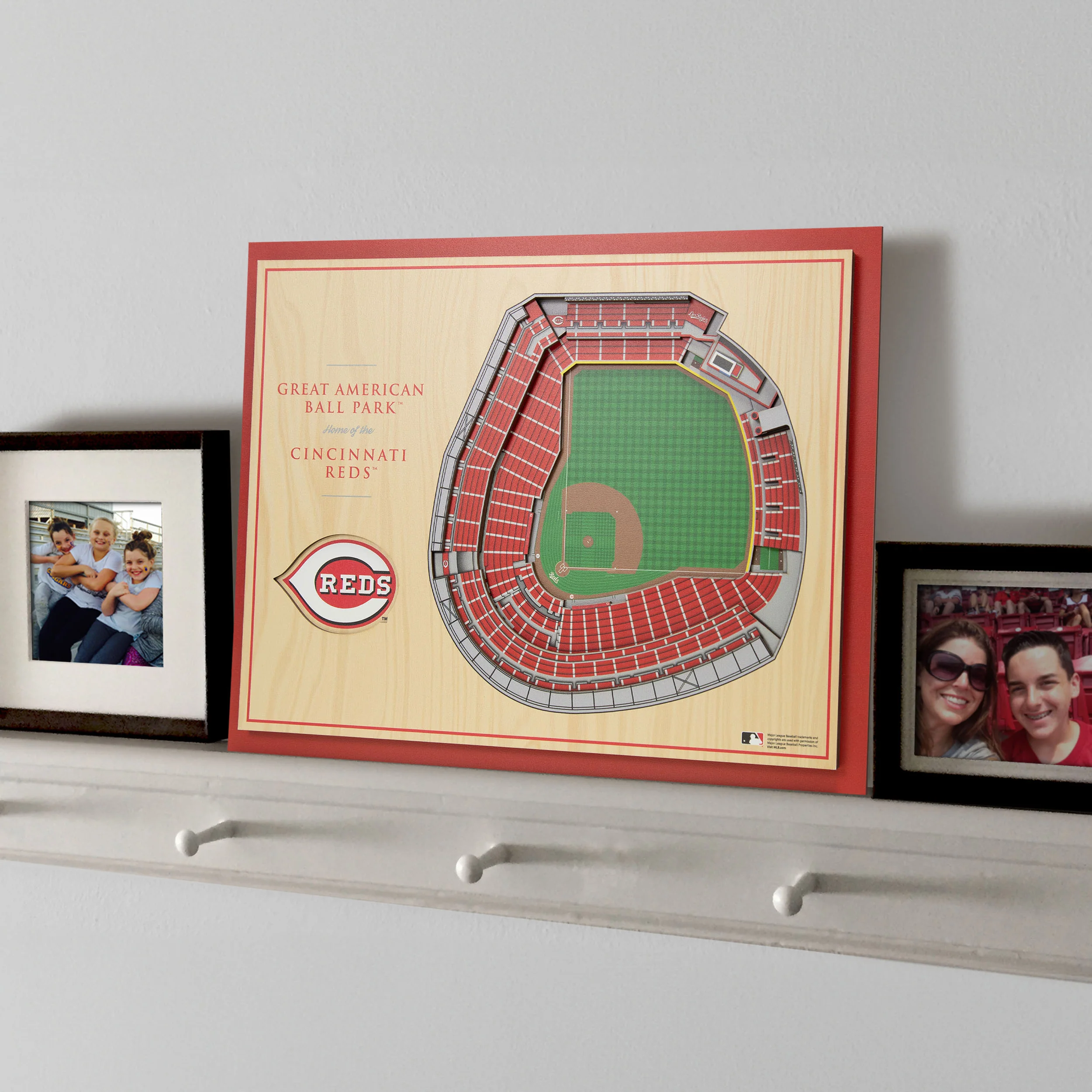 MLB Cincinnati Reds You the Fan 5-Layer 3D Stadium View Wall Art - Image 2