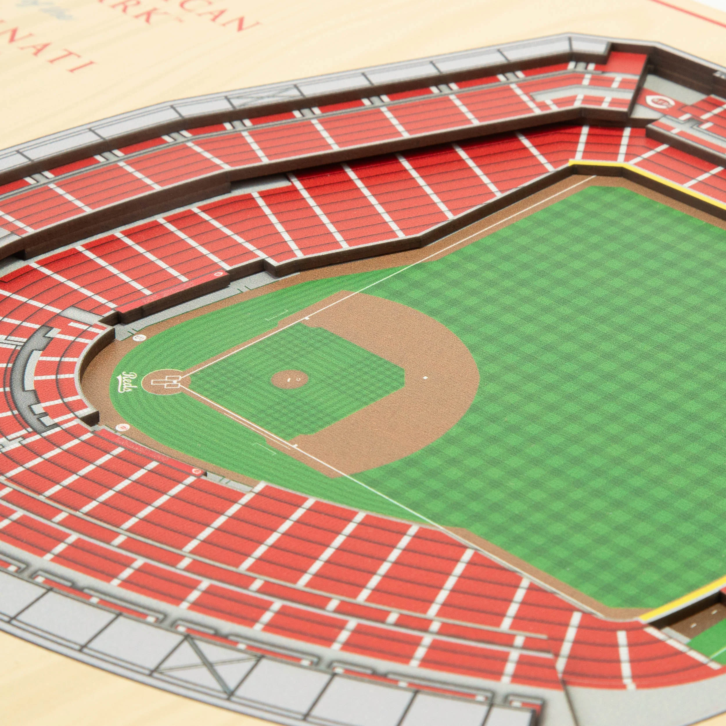 MLB Cincinnati Reds You the Fan 5-Layer 3D Stadium View Wall Art - Image 3