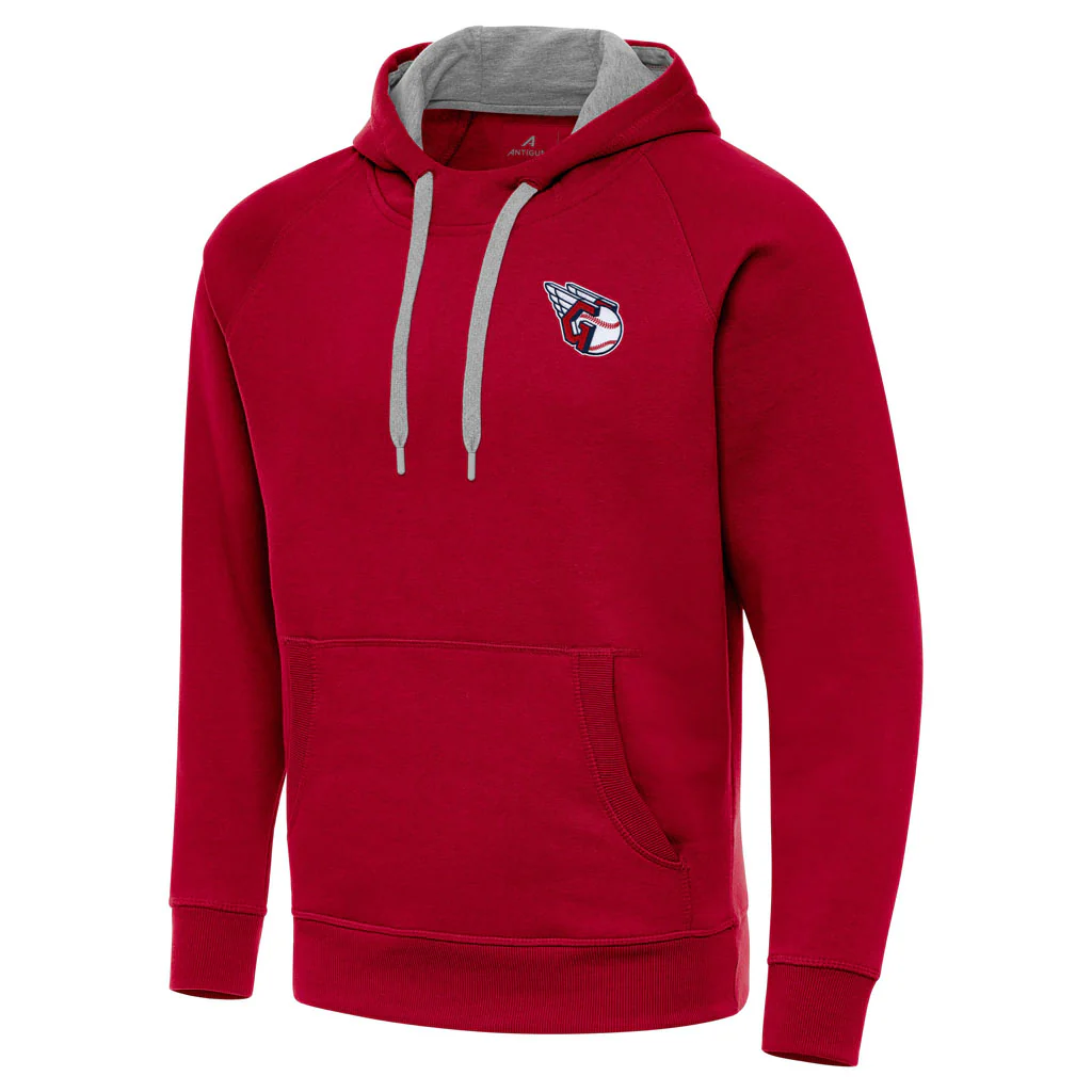 MLB Cleveland Guardians Antigua Victory Pullover Hoodie - Red