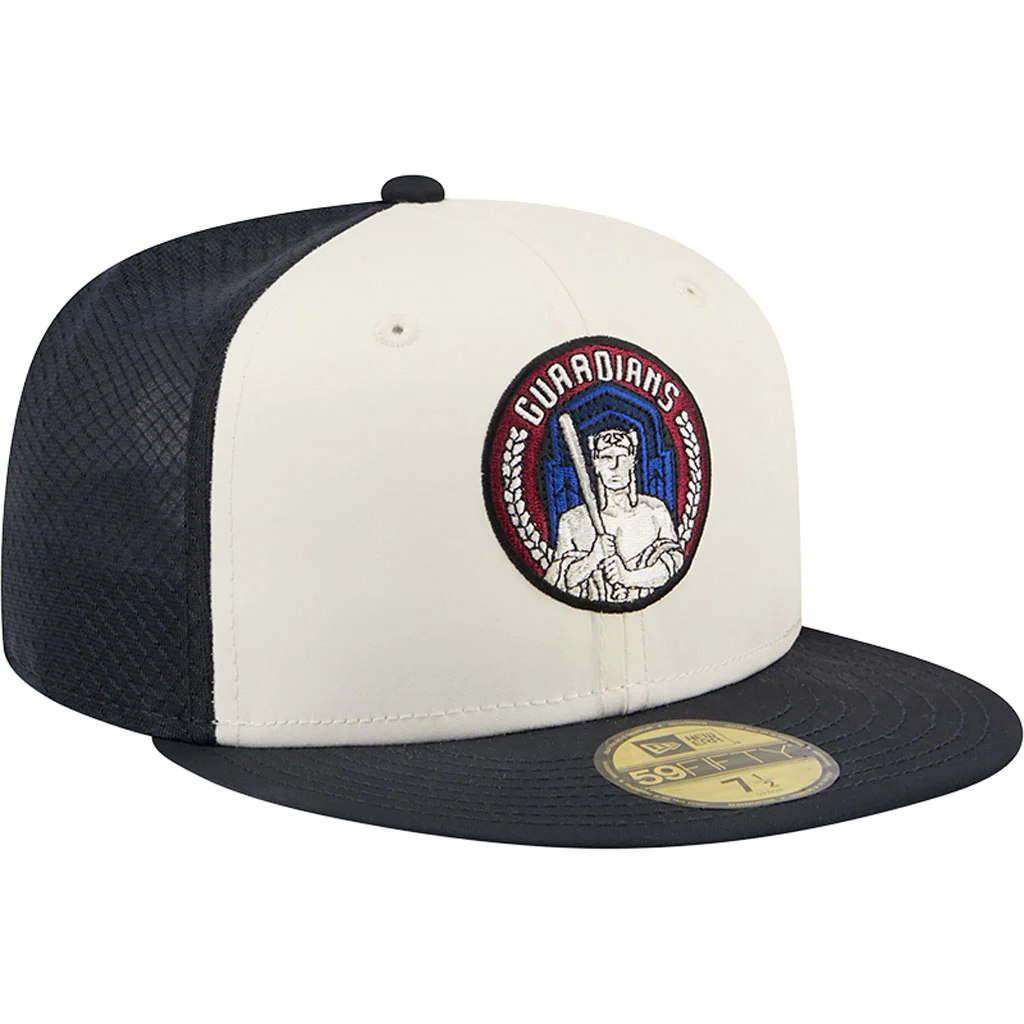 MLB Cleveland Guardians New Era City Connect Batting Practice 59FIFTY Fitted Hat - Cream - Image 2