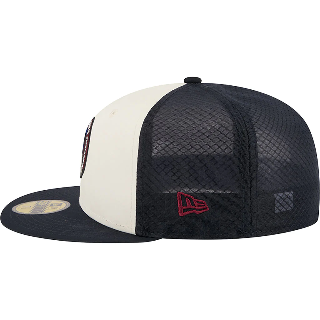MLB Cleveland Guardians New Era City Connect Batting Practice 59FIFTY Fitted Hat - Cream - Image 4
