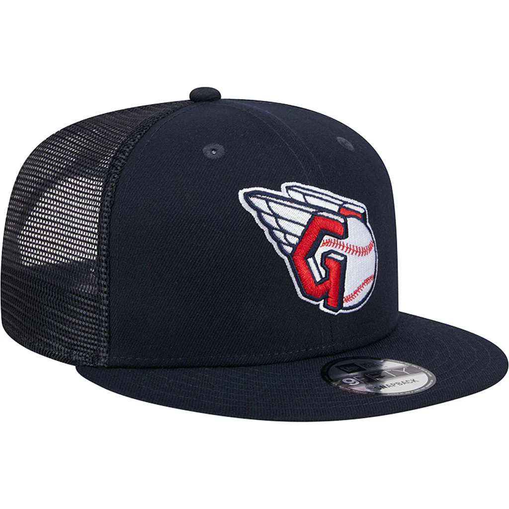 MLB Cleveland Guardians New Era OTC Trucker 9FIFTY Snapback Hat - Navy - Image 2