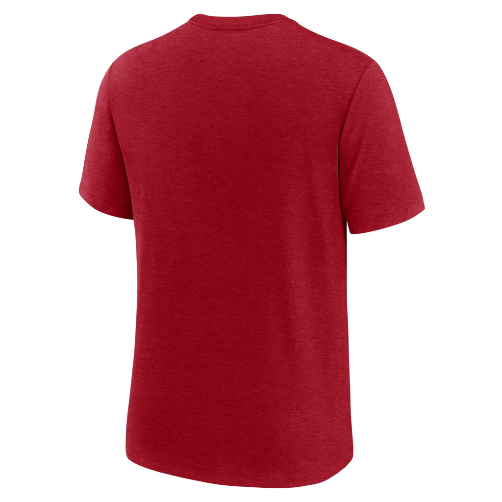 MLB Cleveland Guardians Nike Logo Triblend T-Shirt - Red - Image 3