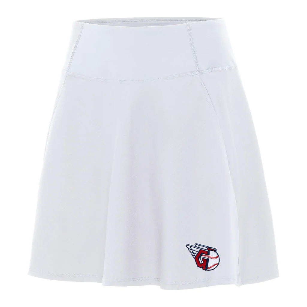 MLB Cleveland Guardians Women's Antigua Chip Skort - White