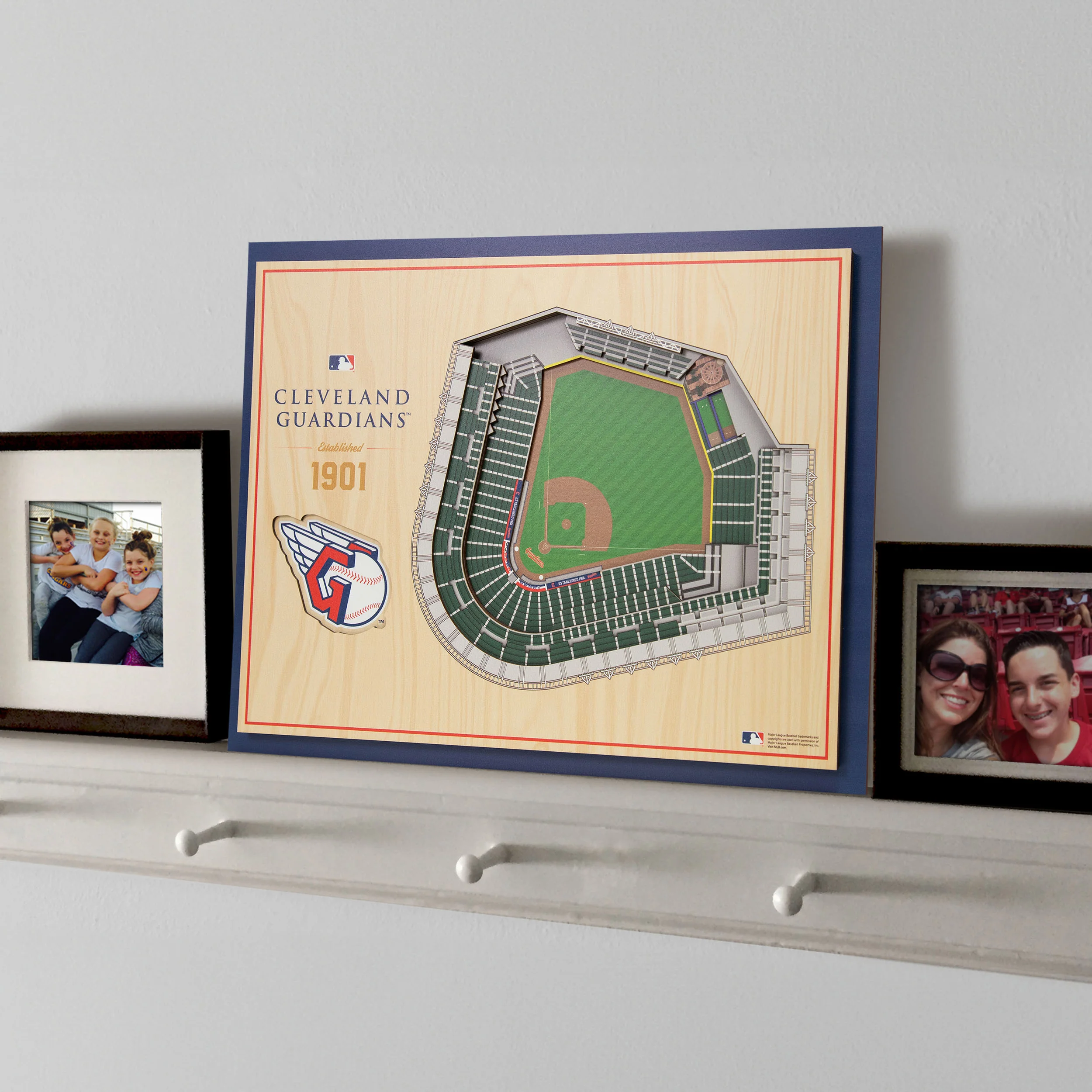 MLB Cleveland Guardians You the Fan 5-Layer 3D Stadium View Wall Art - Image 2