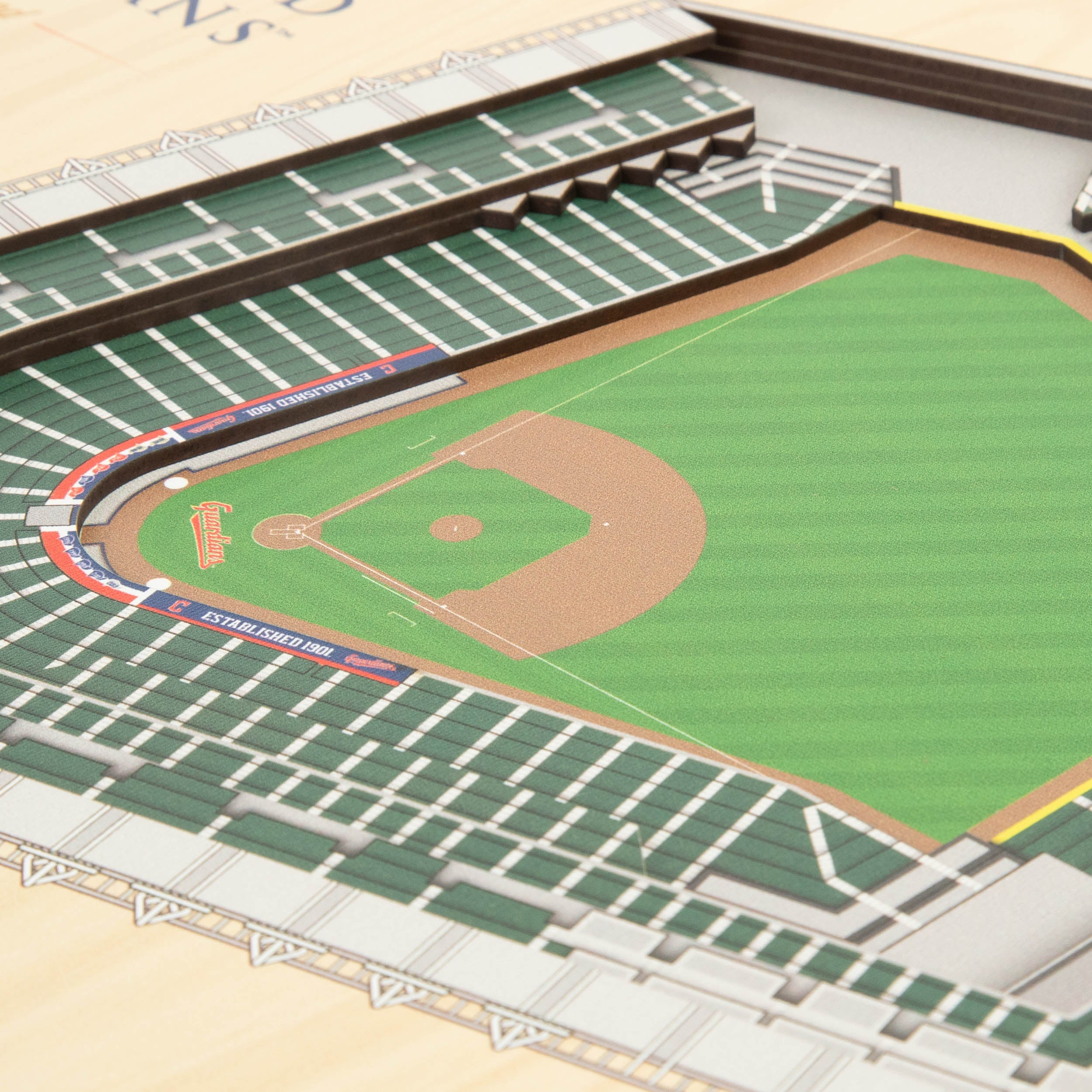 MLB Cleveland Guardians You the Fan 5-Layer 3D Stadium View Wall Art - Image 3