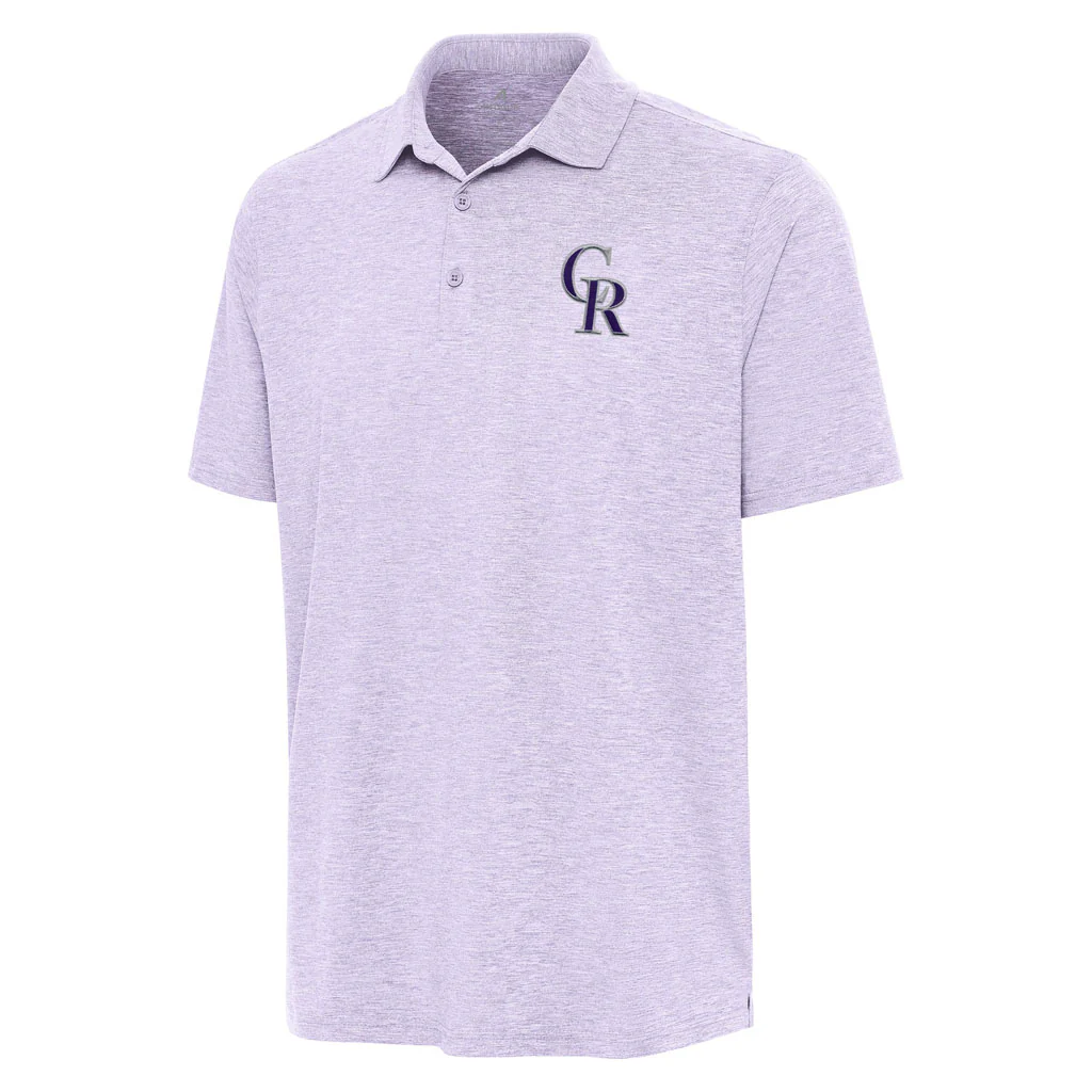 MLB Colorado Rockies Antigua Par 3 Polo - Lilac