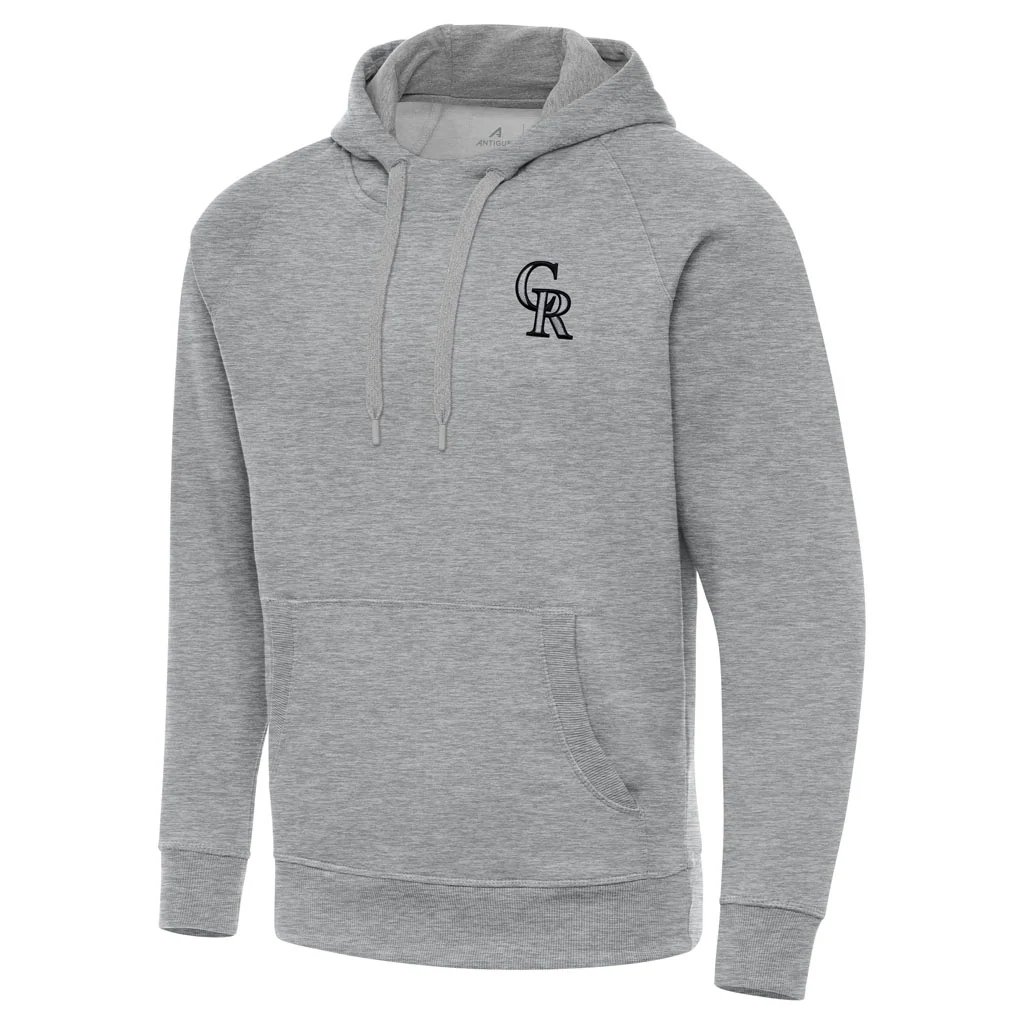 MLB Colorado Rockies Antigua Victory Pullover Hoodie - Heather gray