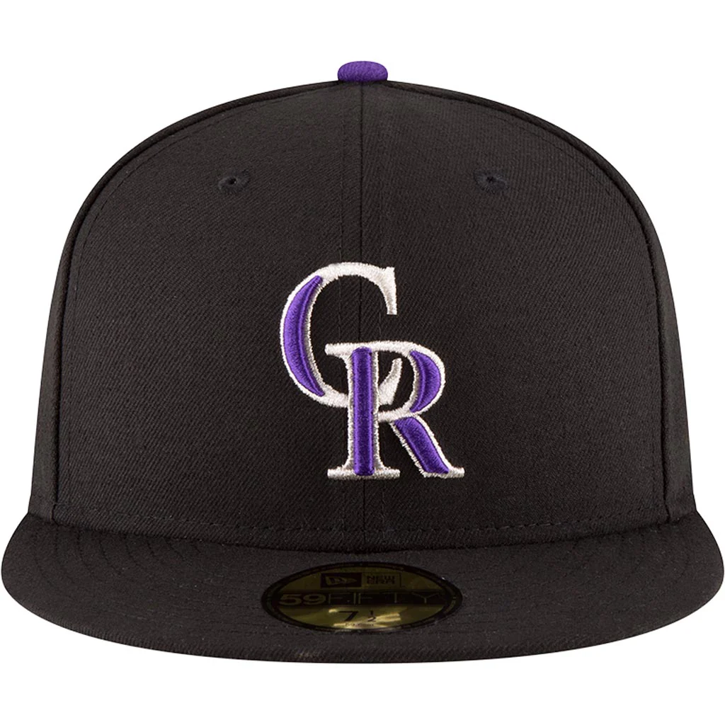 MLB Colorado Rockies New Era Authentic Collection Home On-Field 59FIFTY Fitted Hat - Black - Image 3