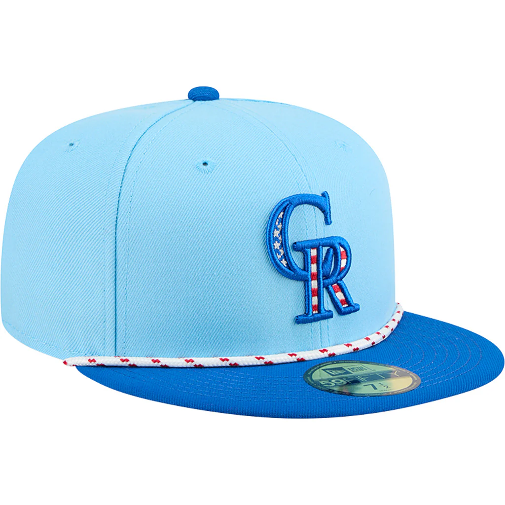 MLB Colorado Rockies New Era 2025 4th of July 59FIFTY Fitted Hat - Blue - Image 2