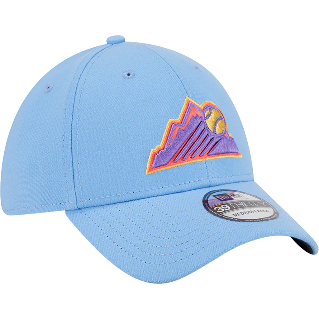 MLB Colorado Rockies New Era 2025 City Connect 39THIRTY Flex Fit - Light Blue - Image 2