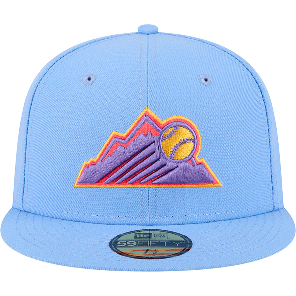 MLB Colorado Rockies New Era 2025 City Connect Authentic Collection 59FIFTY Fitted Hat - Light Blue - Image 3