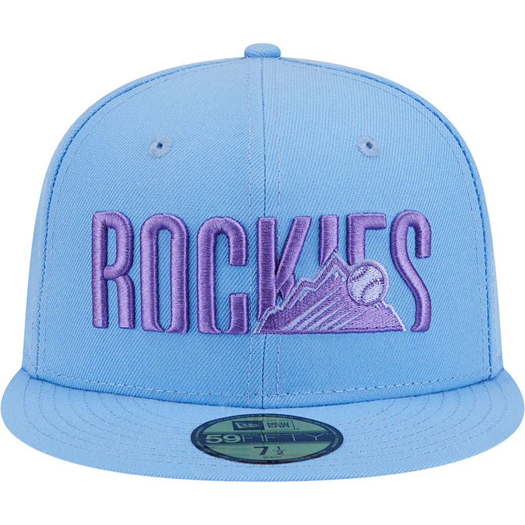 MLB Colorado Rockies New Era 2025 City Connect Fan Pack 59FIFTY Fitted Hat - Light Blue - Image 3