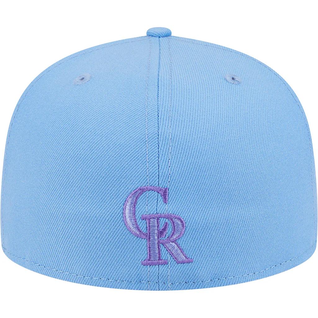 MLB Colorado Rockies New Era 2025 City Connect Fan Pack 59FIFTY Fitted Hat - Light Blue - Image 4