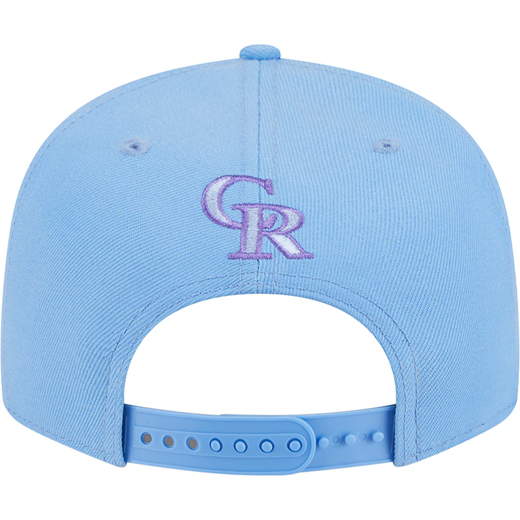 MLB Colorado Rockies New Era 2025 City Connect Fan Pack 9FIFTY Snapback Hat - Light Blue - Image 4