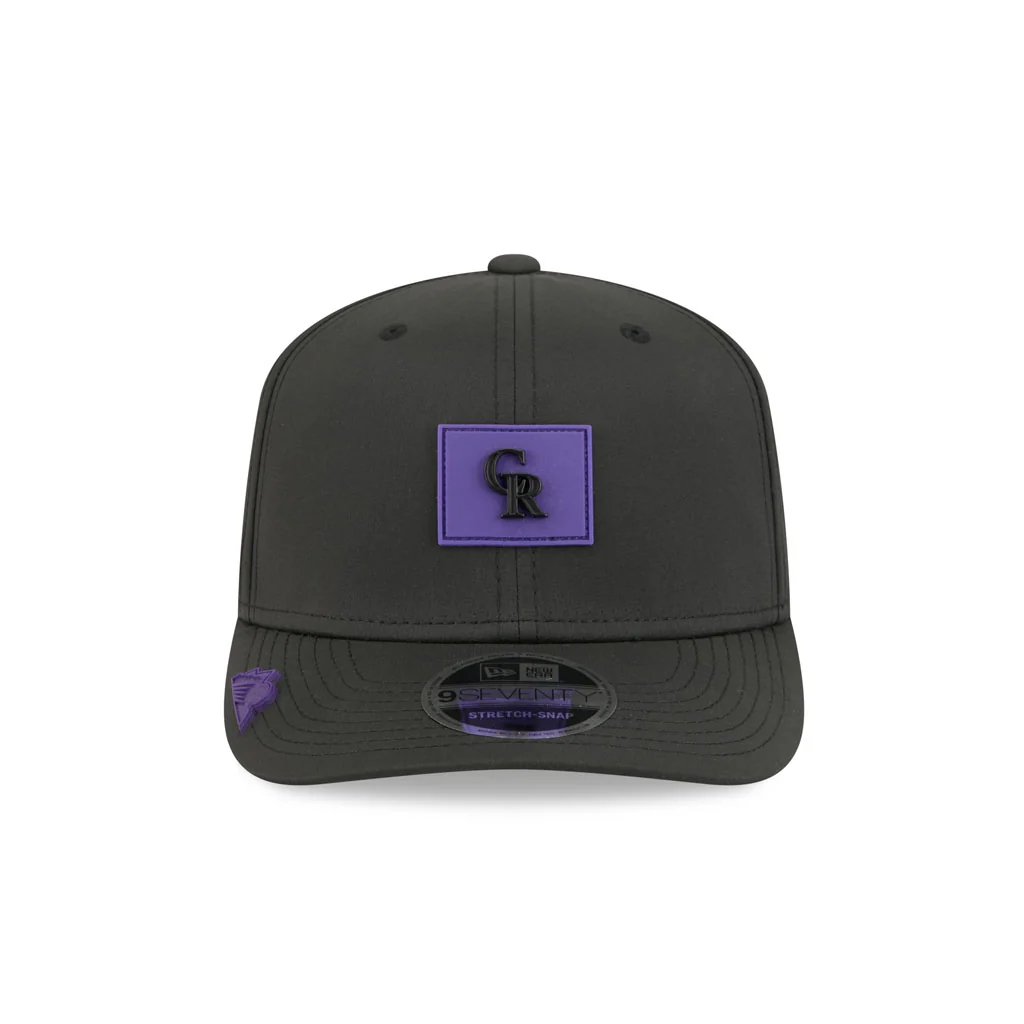 MLB Colorado Rockies New Era 2026 Clubhouse 9SEVENTY Stretch Snap Hat - Black - Image 3