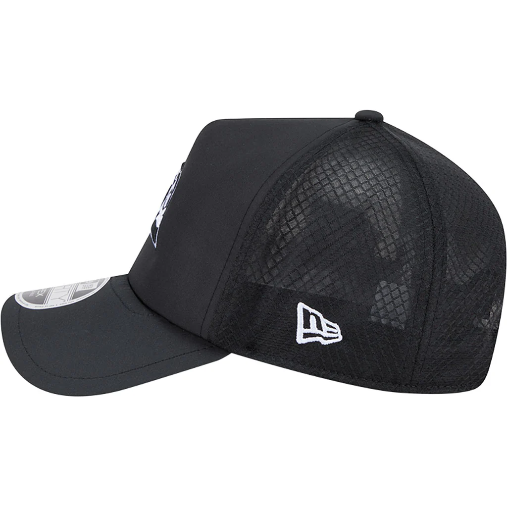 MLB Colorado Rockies New Era Batting Practice Apex 9FORTY Snapback Hat - Black - Image 4