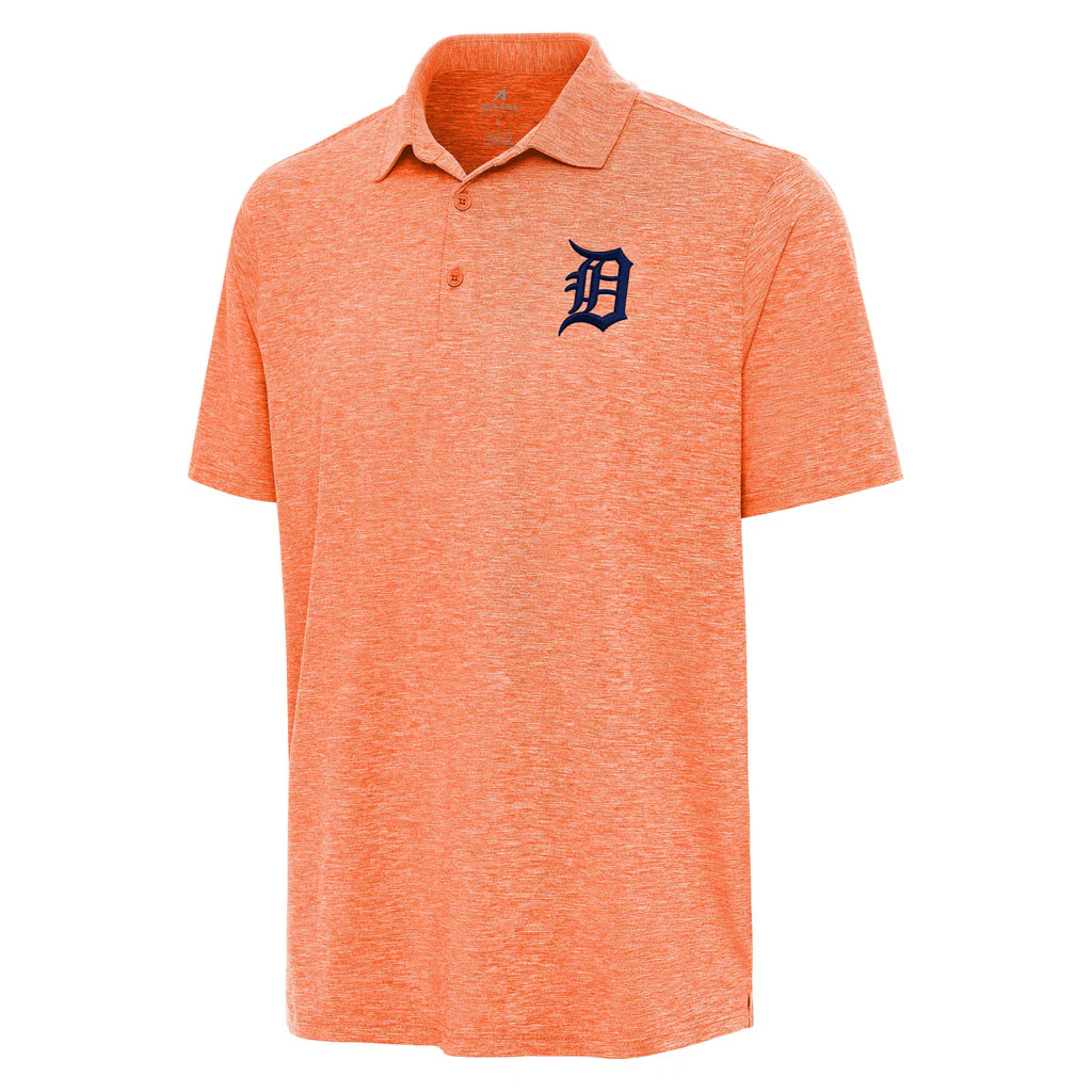 MLB Detroit Tigers Antigua Par 3 Polo - Orange