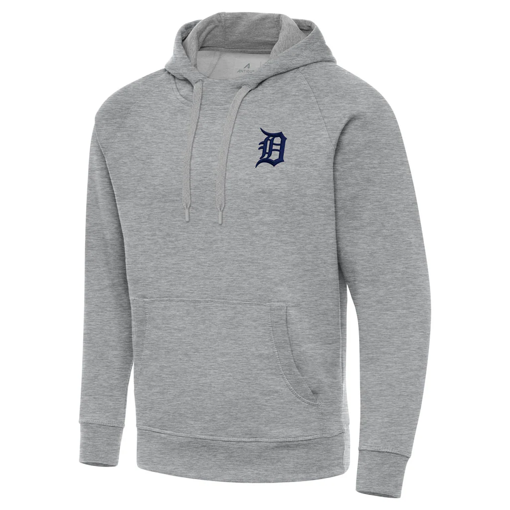MLB Detroit Tigers Antigua Victory Pullover Hoodie - Heather gray