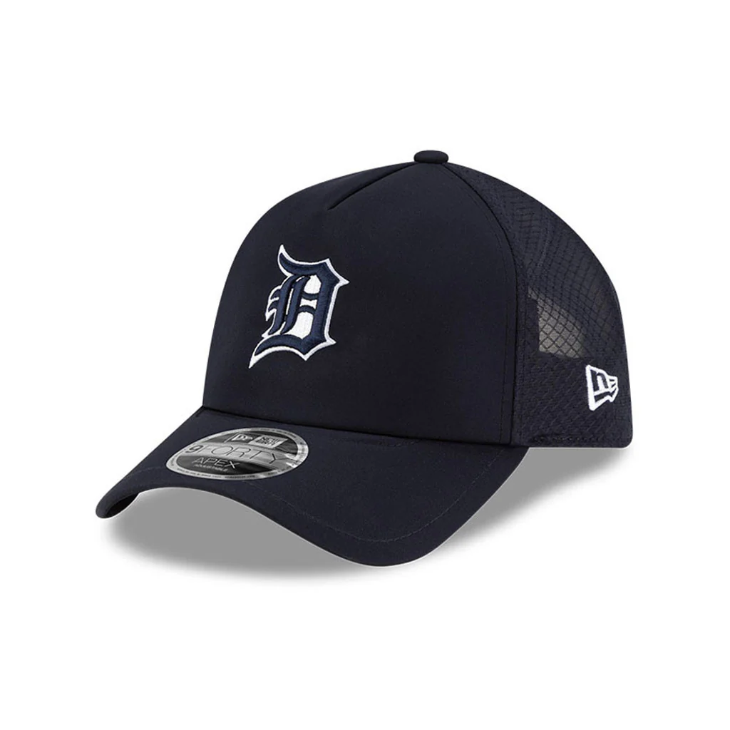 MLB Detroit Tigers New Era Batting Practice Apex 9FORTY Snapback Hat - Navy