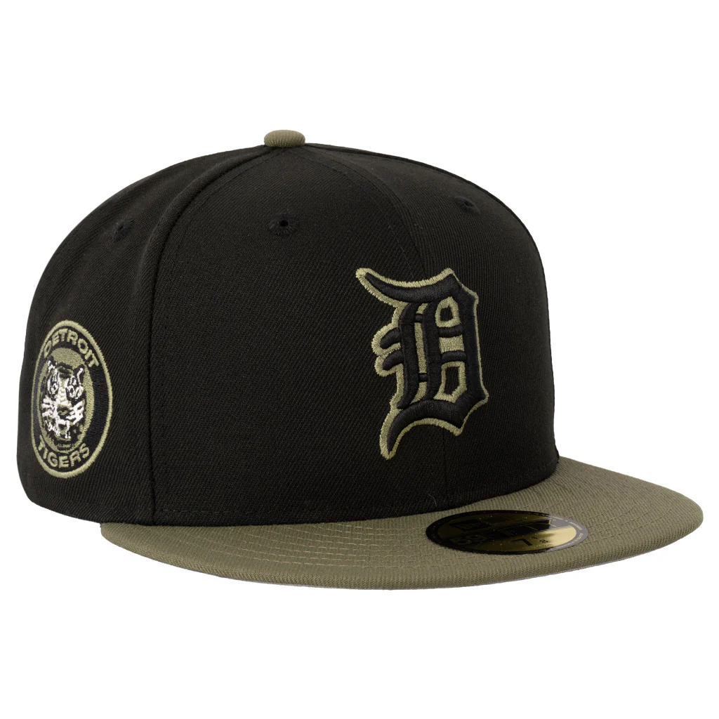 MLB Detroit Tigers New Era Midnight Jungle 59FIFTY Fitted Hat - Black