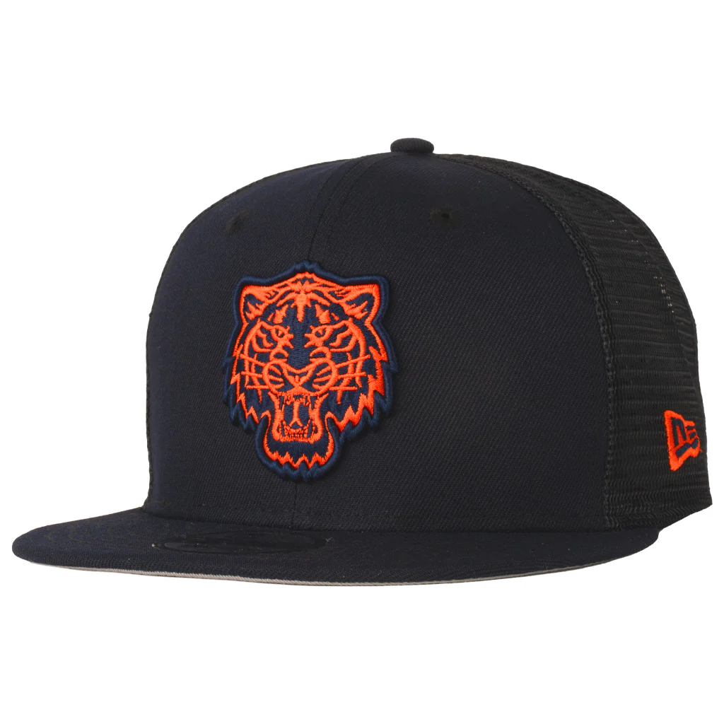 MLB Detroit Tigers New Era Shadowline 9FIFTY Snapback Trucker Hat - Navy