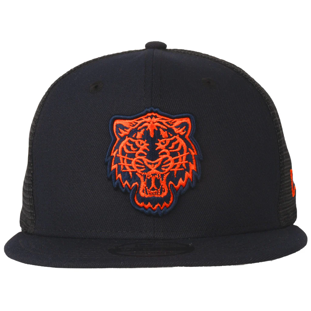 MLB Detroit Tigers New Era Shadowline 9FIFTY Snapback Trucker Hat - Navy - Image 2