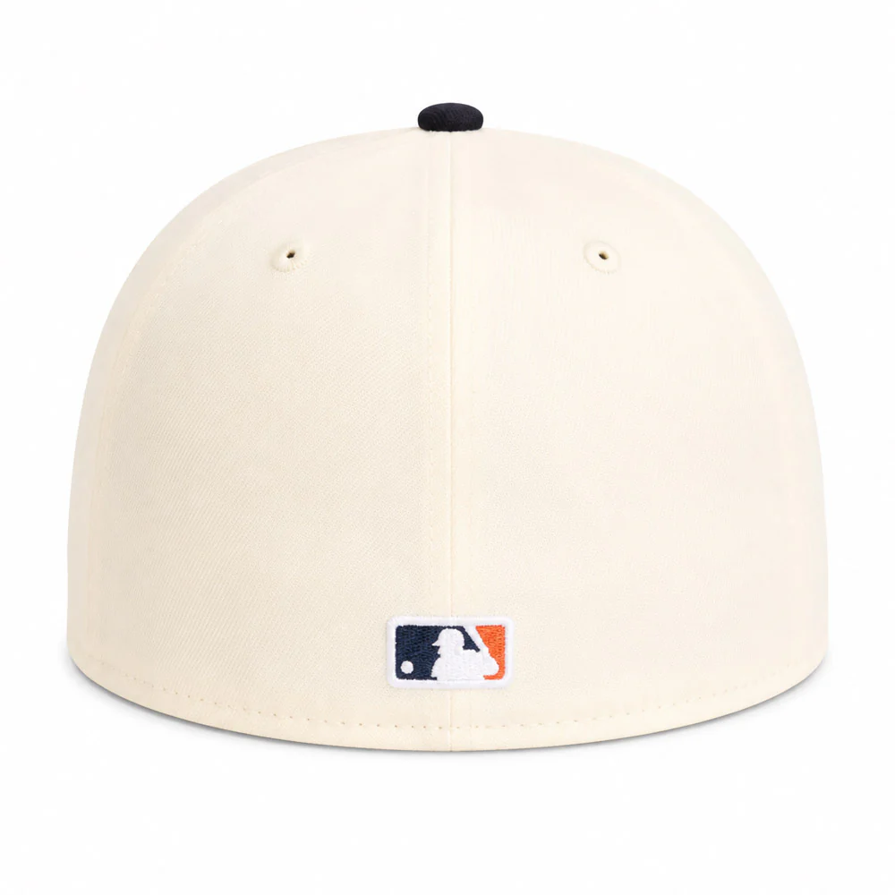 MLB Detroit Tigers New Era Two-Tone Summer Flower 59FIFTY Fitted Hat - Cream - Image 3