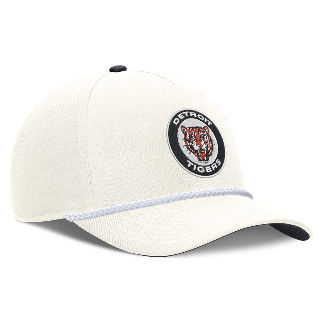 MLB Detroit Tigers Nike Rope Cooperstown Adjustable Hat - Cream - Image 2